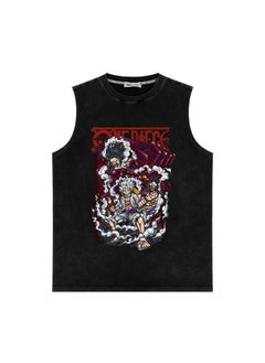 KUYING Summer One Piece Washed And Worn Vintage Vest  - Image 1