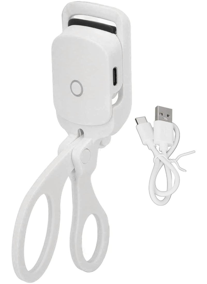 SOLARAE Electric Heated Eyelash Curler C Type Curved Clip Charging Daily Use For Soft Lashes (White)  - Image 5