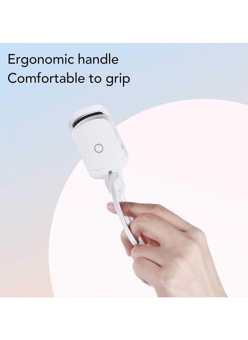 SOLARAE Electric Heated Eyelash Curler C Type Curved Clip Charging Daily Use For Soft Lashes (White)  - Image 2