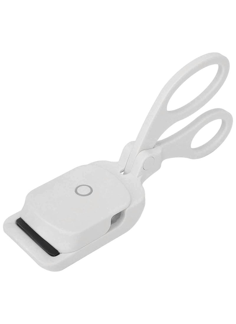 SOLARAE Electric Heated Eyelash Curler C Type Curved Clip Charging Daily Use For Soft Lashes (White)  - Image 1