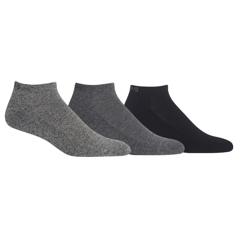 Chaps mens Assorted Marl Low Cut Casual (3 Pack) Dress Sock, Black Assorted, 6 12 US
