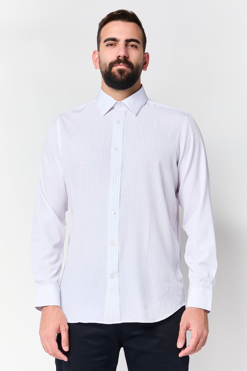 Scotch & Soda قميص رسمي بأكمام طويلة للرجال بتصميم عصري ومربعات، متعدد الألوان - Image 1