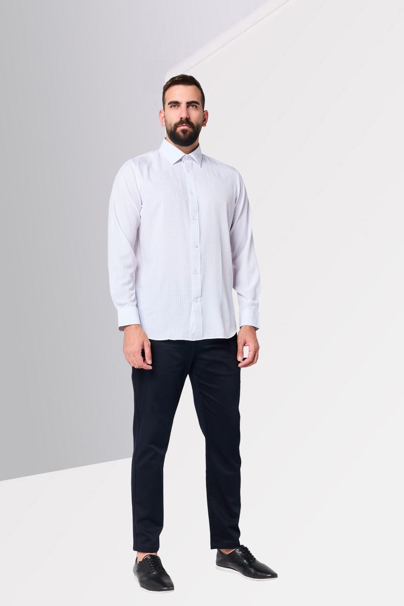 Scotch & Soda قميص رسمي بأكمام طويلة للرجال بتصميم عصري ومربعات، متعدد الألوان - Image 2