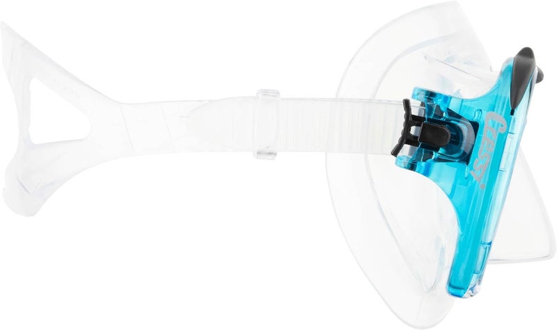 Cressi Lince Scuba Diving and Snorkeling Mask - Clear/Aquamarine - Image 4