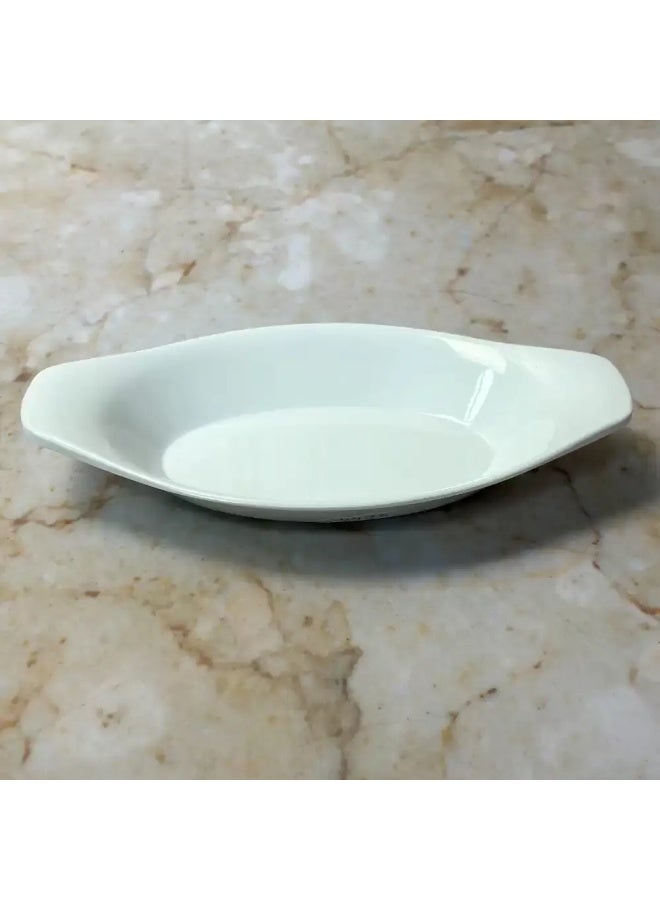 Dynasty' Dynasty Melamine Italy Designed 8 Inch Oval Dish- White - Image 2