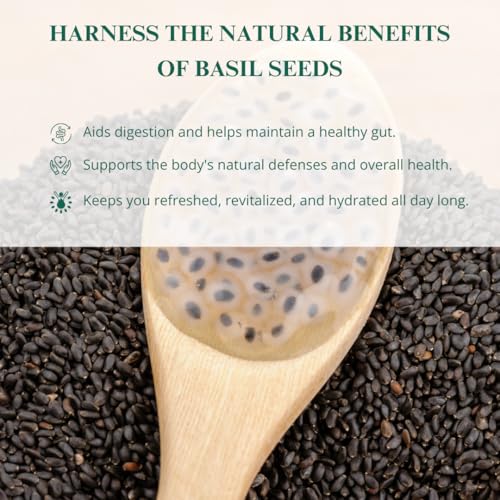 Nutriwish Natural Basil Seeds 1 Kg | Pure & Fresh | Safe & Beneficial Tulsi Seeds | for Eating | No Additives | Good for Healthy Snacks | - Image 3
