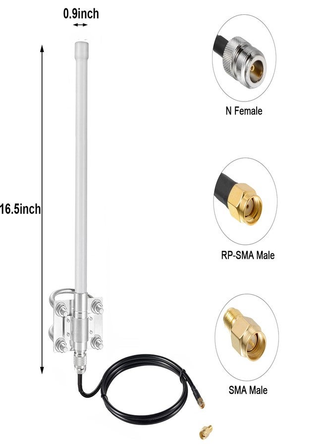 eifagur Lora 915mhz Antenna 5.8dbi Long Range Antenna with 10ft Cable for Helium Hotspot Nebra Bobcat 300 SenseCAP M1 Hotspot Finestra HNT Miner& Meshtastic LORA32 915MHz ESP32 LoRa OLED Board - Image 2