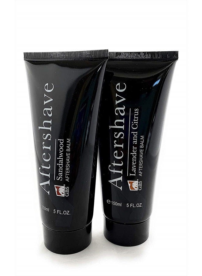 GBS After Shave Balm Set of 2 Lavender/Citrus and Sandalwood 5-Ounces Post Shave Balm - Image 1