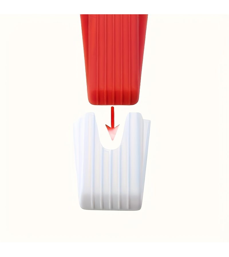 Red 2pcs Self Adhesive Anti Theft Door Stopper with Strong Suction Windproof And Antislip - Image 5