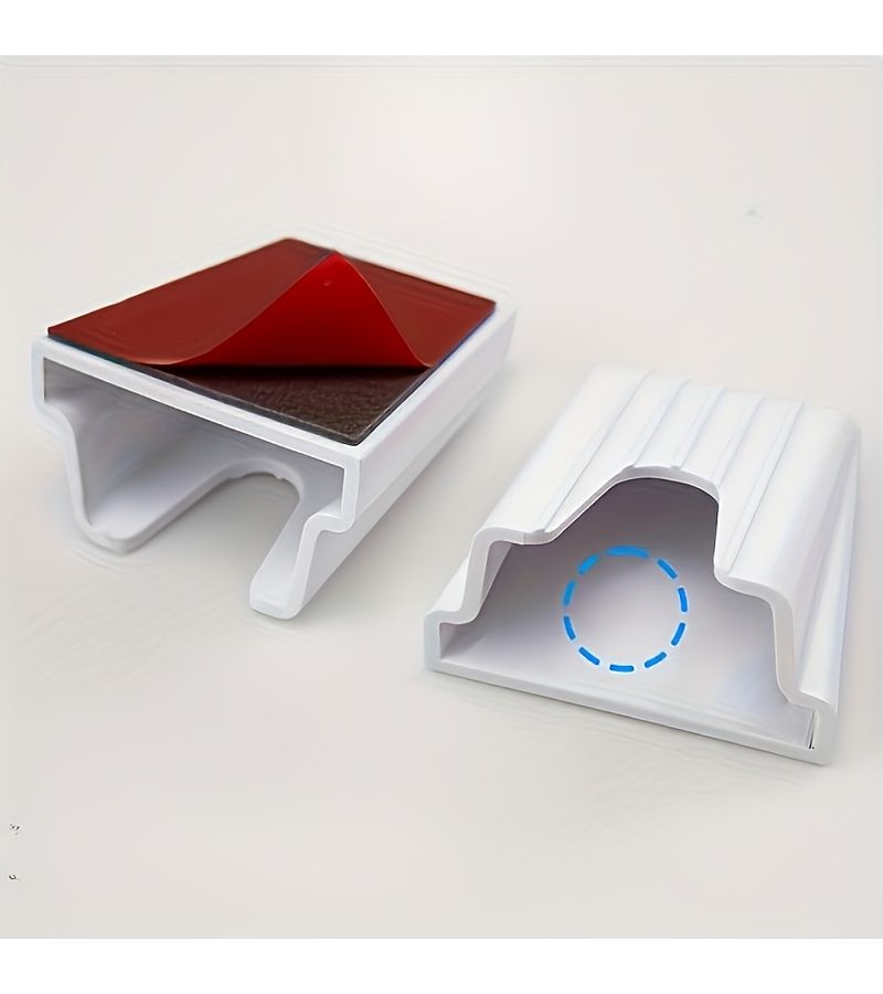 Red 2pcs Self Adhesive Anti Theft Door Stopper with Strong Suction Windproof And Antislip - Image 3