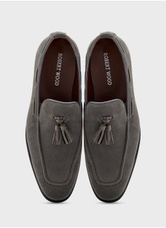 Robert Wood Tassel Detail Suede Loafers  - Image 4