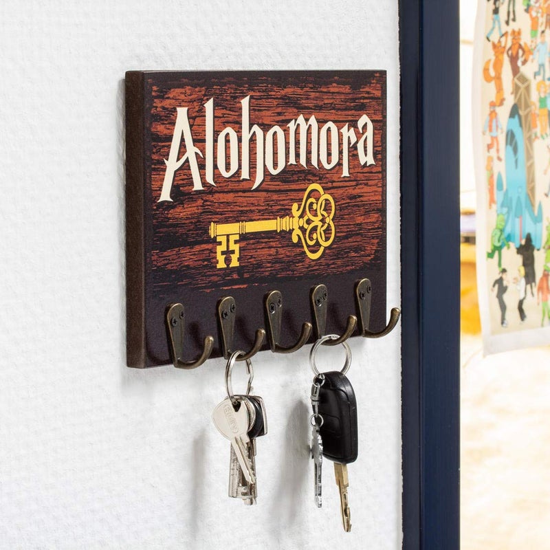 getDigital Alohomora Key Rack | Magical Home & Office Decor Key Holder with 5 Metal Hooks | Also Suitable as a Hanger for Clothes, Bags or Dog Leashes - Image 3