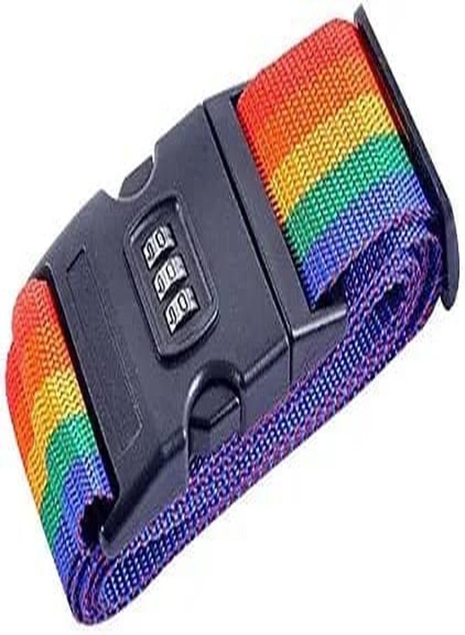 KANAbee Luggage Straps Suitcase Lock Belt Strap Heavy Duty Luggage Straps Adjustable Suitcase Belts for Traveling Business/Leisure Trip/Multi-Colour | (Pack of 1) - Image 1