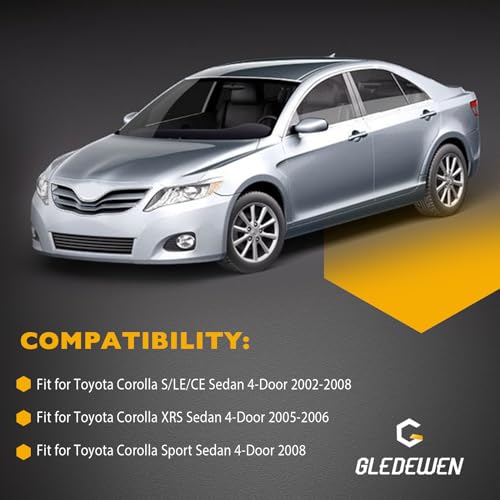 Gledewen 68151-02050 Door Window Rubber Channel Seal Front Left Compatible with Toyota Corolla S LE CE XRS Sport Sedan 2002-2008, Driver Side Door Window Seal Rubber Strip - Image 4