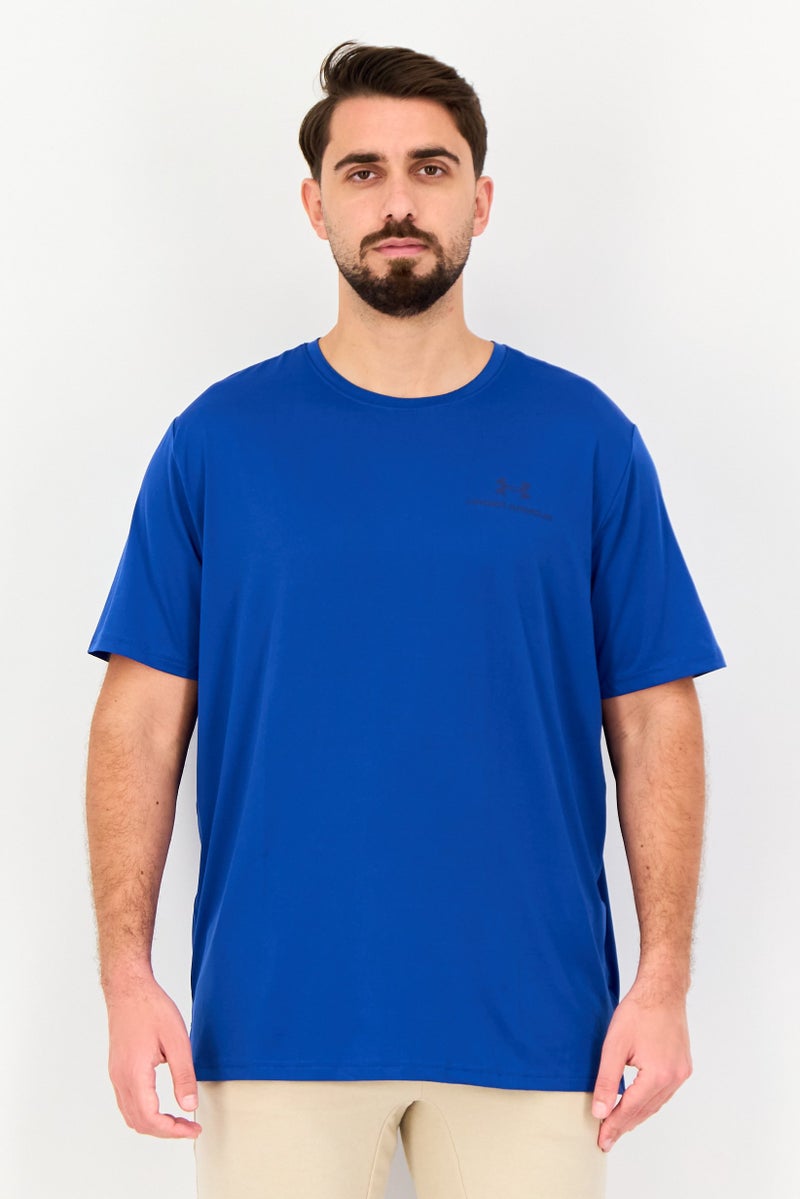 UNDER ARMOUR Men Loose Fit Short Sleeve Running T-Shirt, Blue - Image 1