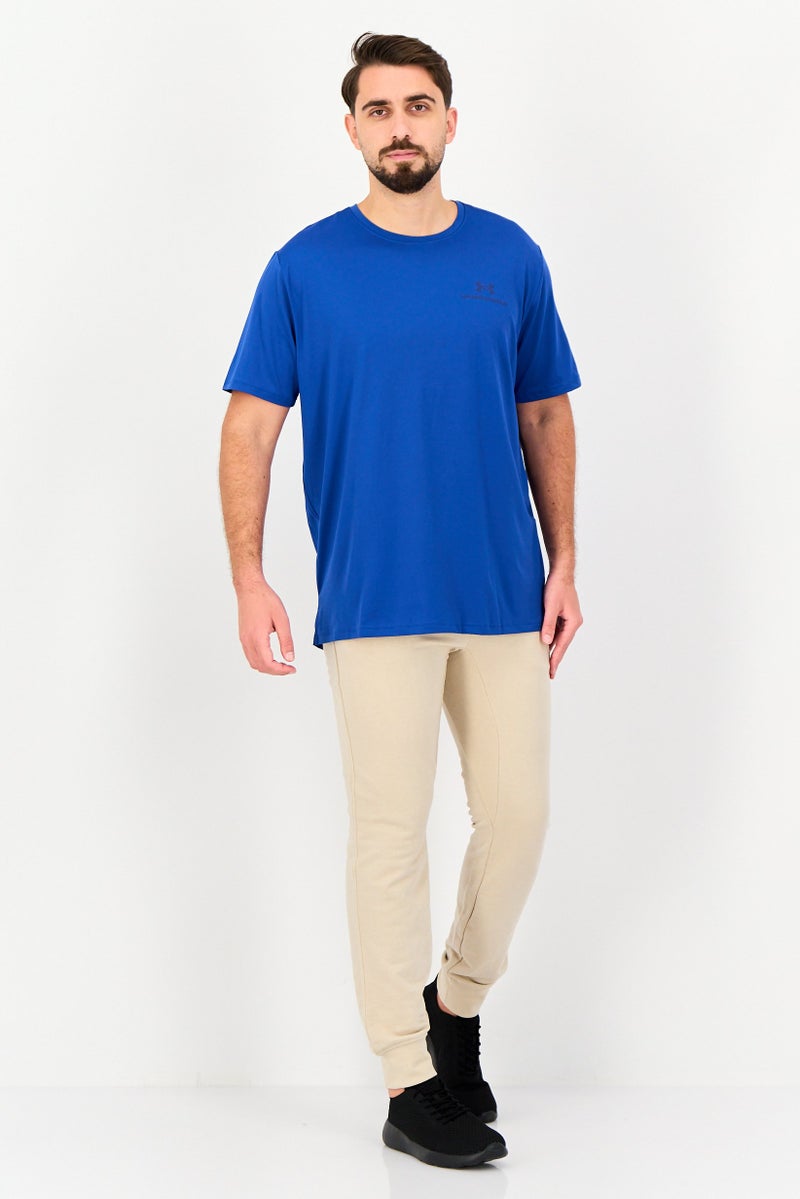 UNDER ARMOUR Men Loose Fit Short Sleeve Running T-Shirt, Blue - Image 4