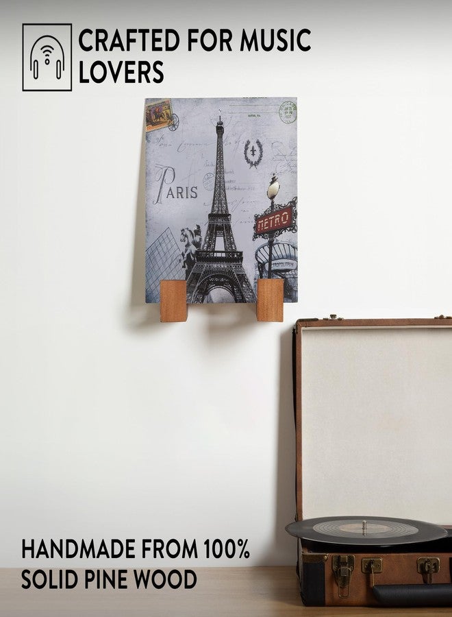 Big Fudge Vinyl Wooden Bracket - Vinyl Record Holder Wall Shelves - Album Storage for Vinyl LP Wall Mount Display for Wall - Hold 15 Records Per Shelf - Shelving Set of 2 - Brown - Image 3