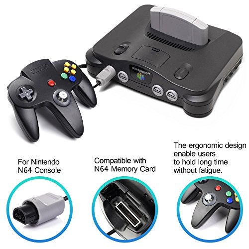 miadore 4 Pack Classic 64 Controller, Wired N64 Controllers with Upgraded Joystick (Non PC USB Version) (Black/Clear Green/Clear Blue/Clear Orange) - Image 4