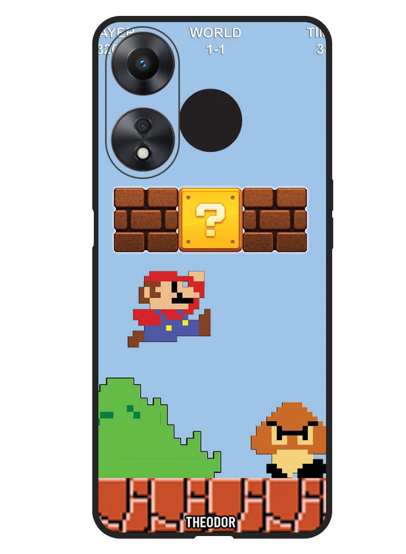 Theodor Protective Case Anti Scratch Shock Proof Bumper Cover For Oppo F23 5G Mario - Image 1