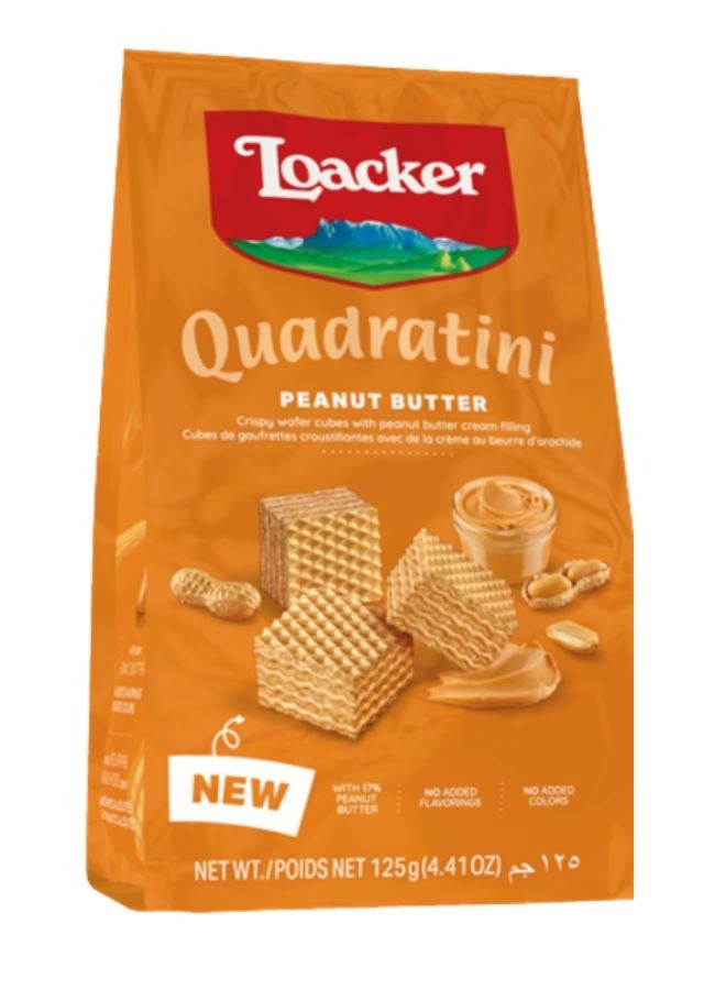 Loacker Quadratini Peanut Butter Wafer 125g - Image 1