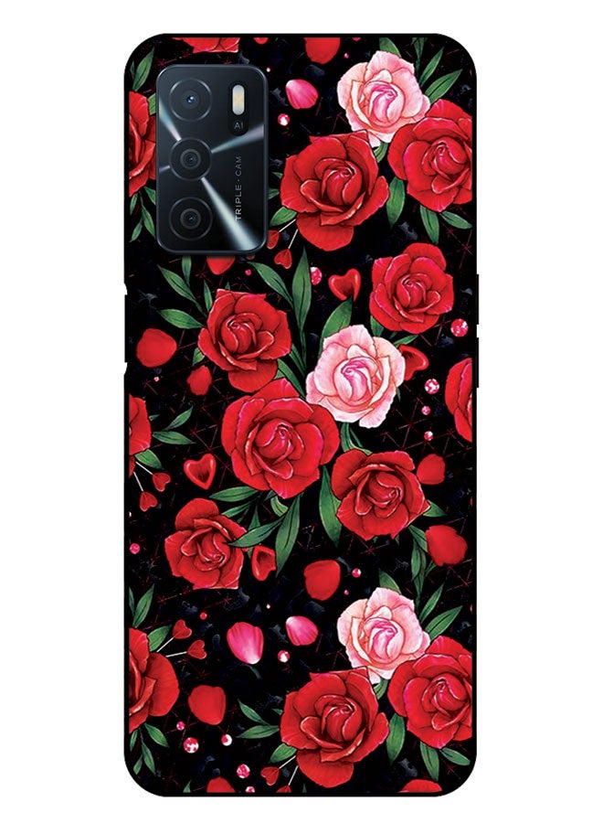 EYE CATCH Printed Protective Case Cover For Oppo A16 -  Red Rose - Image 1