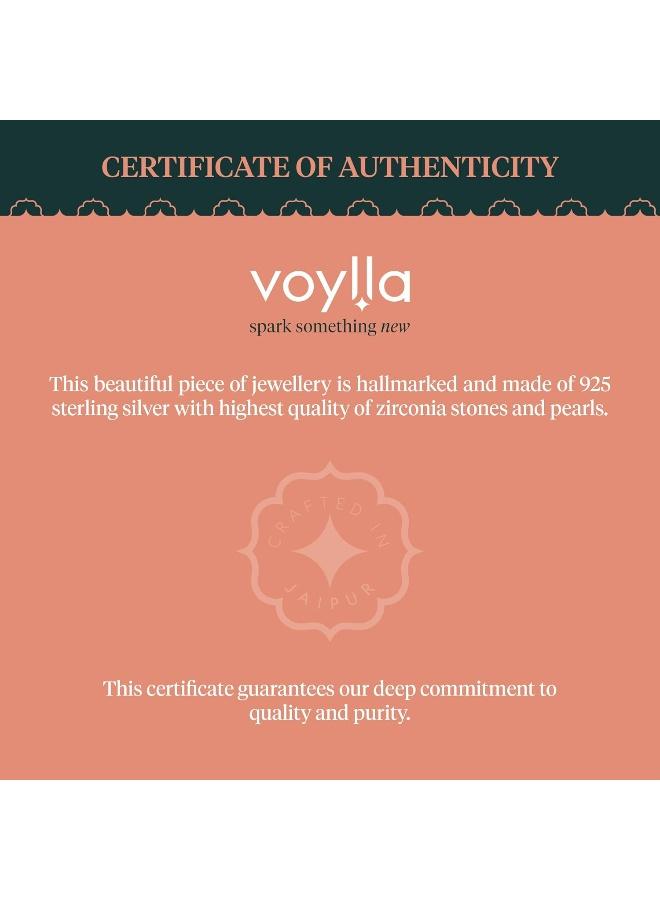 VOYLLA 925 Sterling American Diamond CZ Fabulous Solitaire Heart Shape Drop Earrings for Women, Onesize, , No Gemstone - Image 5
