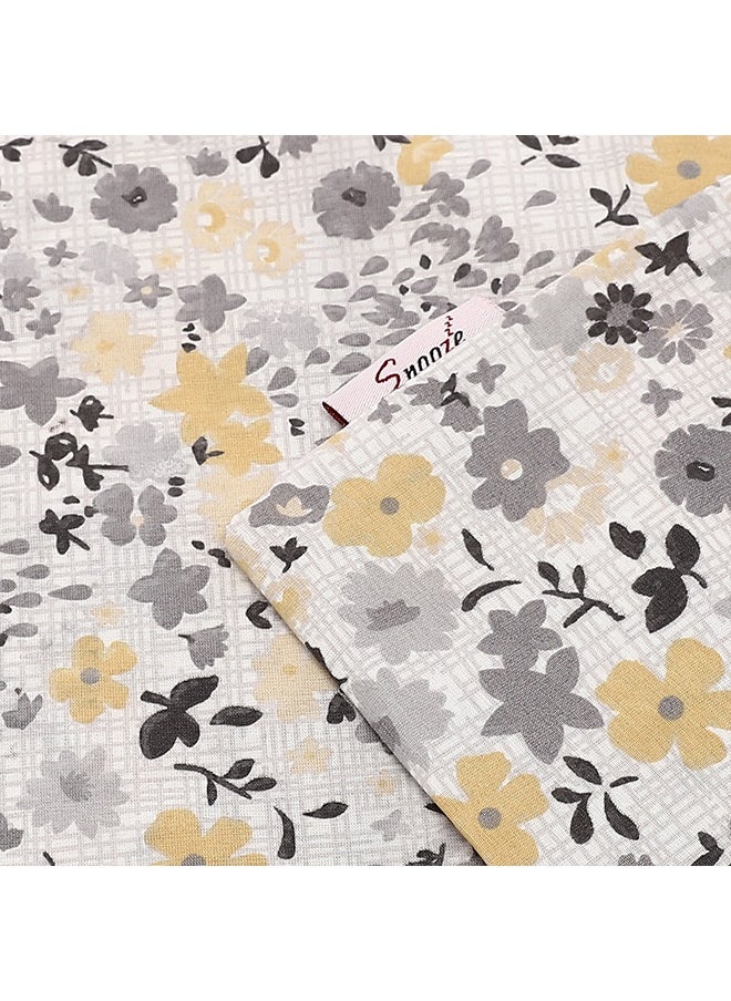 snooze - Flat bed sheet set 3pcs,220*235 cm + 2 Free Pillowcases, daisy design - Image 1