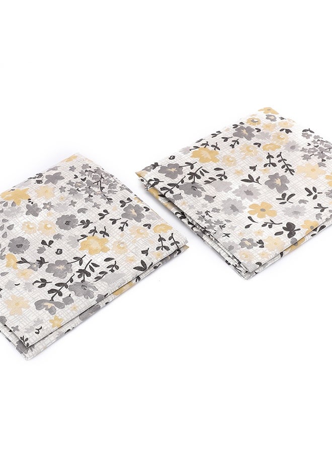 snooze - Flat bed sheet set 3pcs,220*235 cm + 2 Free Pillowcases, daisy design - Image 1