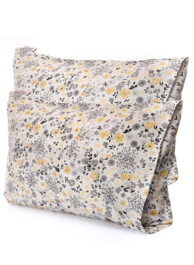 snooze - Flat bed sheet set 3pcs,220*235 cm + 2 Free Pillowcases, daisy design - Image 1