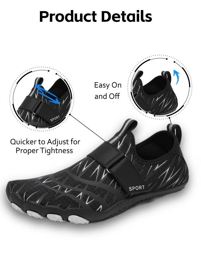 ShebSheb Water Shoes Mens Womens Quick-Dry Barefoot Swim Beach Pool Shoes Aqua Socks for Hiking Walking Diving Surf Outdoor Water Sports  - Image 2