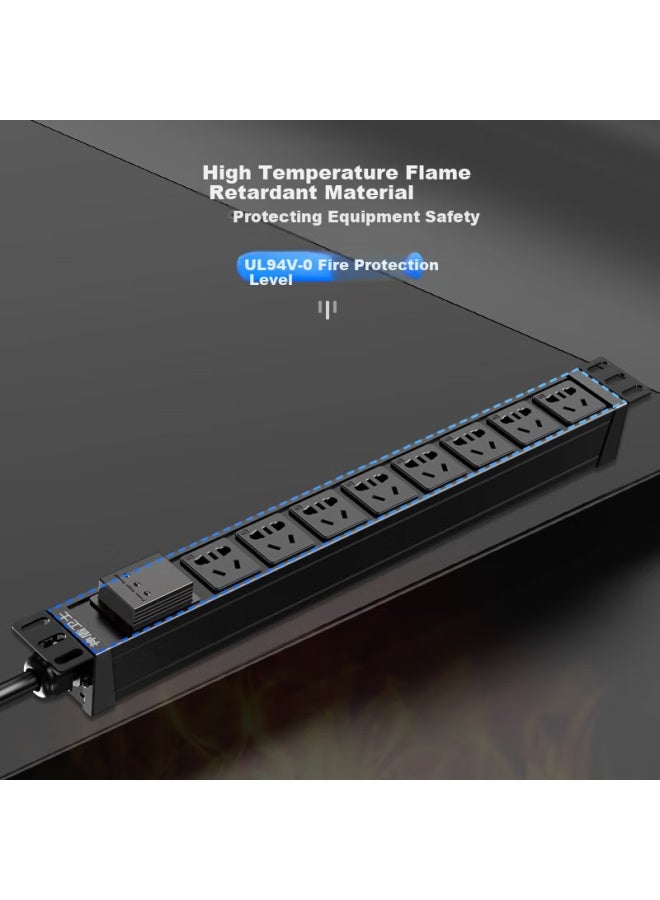 Sdws Pdu Cabinet Socket, 8 Outlets, 32a Input, 10a Output, High-power Power Strip, New National Standard, Three Lights, Lightning Protection, Industrial Connector Sg3823w - Image 3
