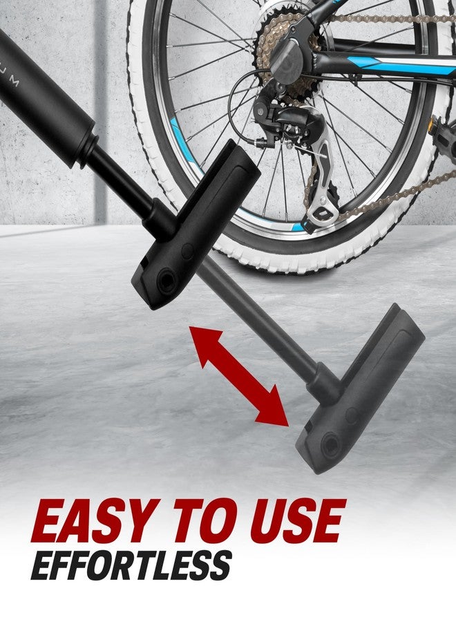 بي في مضخة دراجة صغيرة محمولة من بي في، مضخة إطار، ضغط عالٍ 120 رطل لكل بوصة مربعة - صمام ذكي يناسب بريستا وشريدر... - Image 5