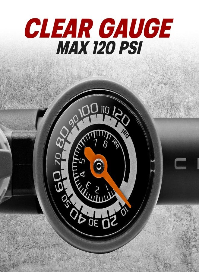 بي في مضخة دراجة صغيرة محمولة من بي في، مضخة إطار، ضغط عالٍ 120 رطل لكل بوصة مربعة - صمام ذكي يناسب بريستا وشريدر... - Image 3