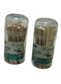 Generic 100 Small Wooden Forks for Serving Fruit and Desserts in a Distinctive Way for Children and Adults  - Image 2