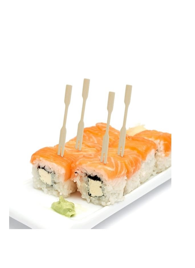 Generic - 100 Small Wooden Forks for Serving Fruit and Desserts in a Distinctive Way for Children and Adults - Image 1