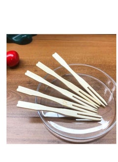 Generic 100 Small Wooden Forks for Serving Fruit and Desserts in a Distinctive Way for Children and Adults  - Image 4