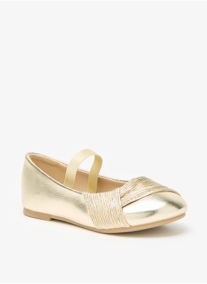 Flora Bella By Shoexpress - Girls Drape Accent Slip-On Round Toe Ballerina Shoes - Image 1