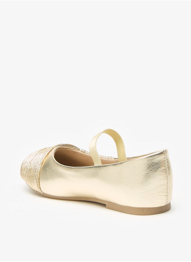 Flora Bella By Shoexpress - Girls Drape Accent Slip-On Round Toe Ballerina Shoes - Image 1