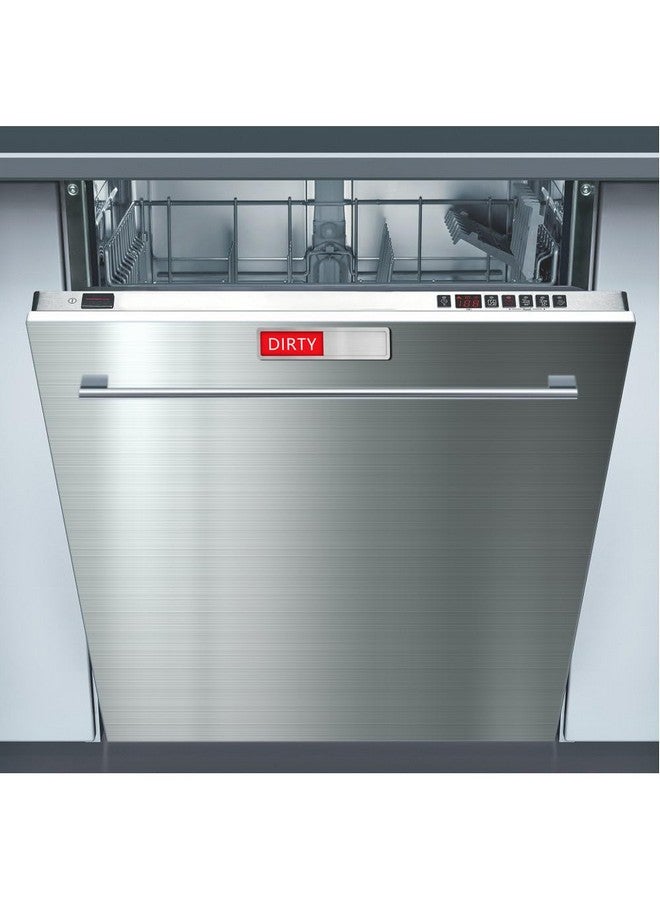 Kichwit 304 Stainless Steel Clean Dirty Dishwasher Sign Dishwasher Magnet, Works on All Dishwashers, 5.5 x 1.6 Inches, Red and Green - Image 5