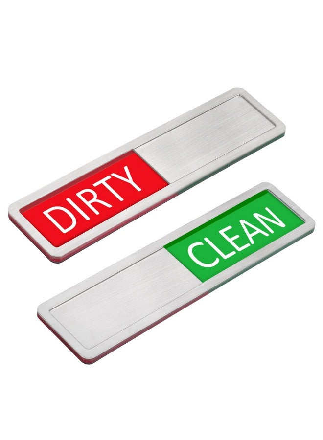 Kichwit 304 Stainless Steel Clean Dirty Dishwasher Sign Dishwasher Magnet, Works on All Dishwashers, 5.5 x 1.6 Inches, Red and Green - Image 3