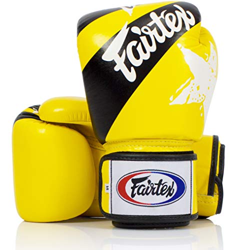 Fairtex BGV1 Muay Thai Boxing Training Sparring Gloves for Men Women Kids Premium Quality Light Weight Shock Absorbent 8 oz Boxing Gloves Nation Yellow - Image 1