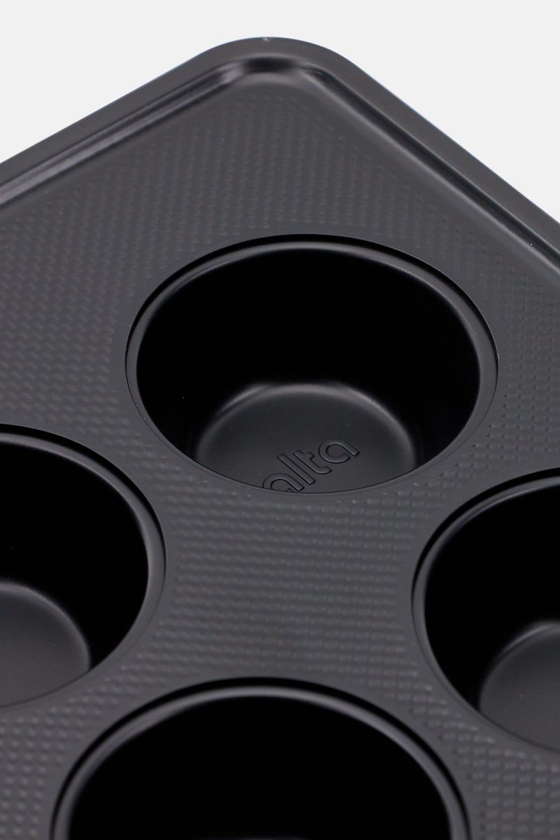 Alta 6 Cup Non-Stick Muffin Pan, Black  - Image 3