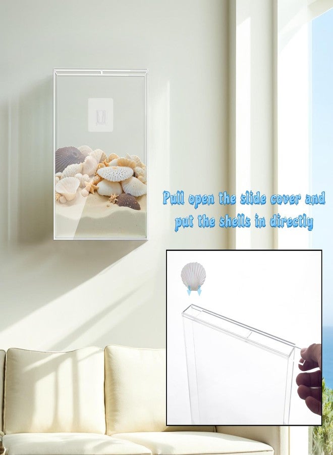 Homakover 8.5 x 11 Inch Clear Acrylic Wall Mount Seashell Display Box, 3D Floating Display Case Shadow Box Frame, Ideal for Wine Bottle Caps, Tickets, Shells, Stamps and More - Image 5