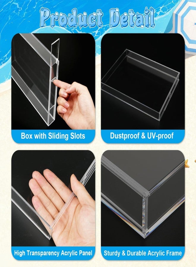 Homakover 8.5 x 11 Inch Clear Acrylic Wall Mount Seashell Display Box, 3D Floating Display Case Shadow Box Frame, Ideal for Wine Bottle Caps, Tickets, Shells, Stamps and More - Image 3