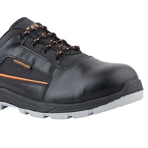 FUEL Armour 3 DD ISI Marked Synthetic Treated Fabric Breathable Safety Shoes for Men with 100J Steel Toe Cap in PVC Double Density Sole (Black,8UK) - Image 3