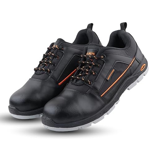 FUEL Armour 3 DD ISI Marked Synthetic Treated Fabric Breathable Safety Shoes for Men with 100J Steel Toe Cap in PVC Double Density Sole (Black,8UK) - Image 5