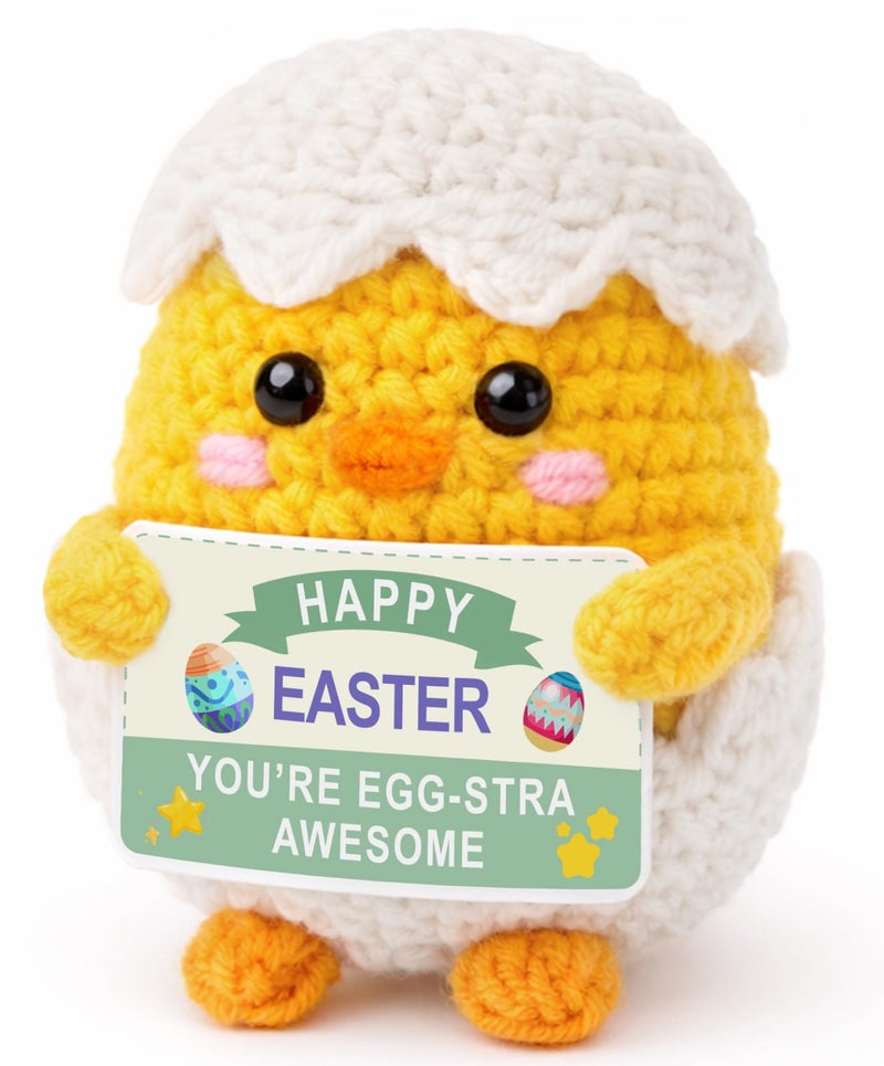 Weming Easter Basket Stuffers for Teens Kids Easter Gifts Crochet Spring Egg Chick Plush Jesus Christian Non Candy Egg Fillers Toy for Boys Girls 812 68 Tweens 1012 Year Old - Image 3