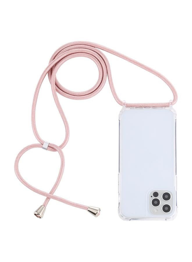 اس-توب جراب لهاتف iPhone 15 Pro مصنوع من مادة الأكريليك الشفافة ومضاد للصدمات مع حبل تعليق - Image 1