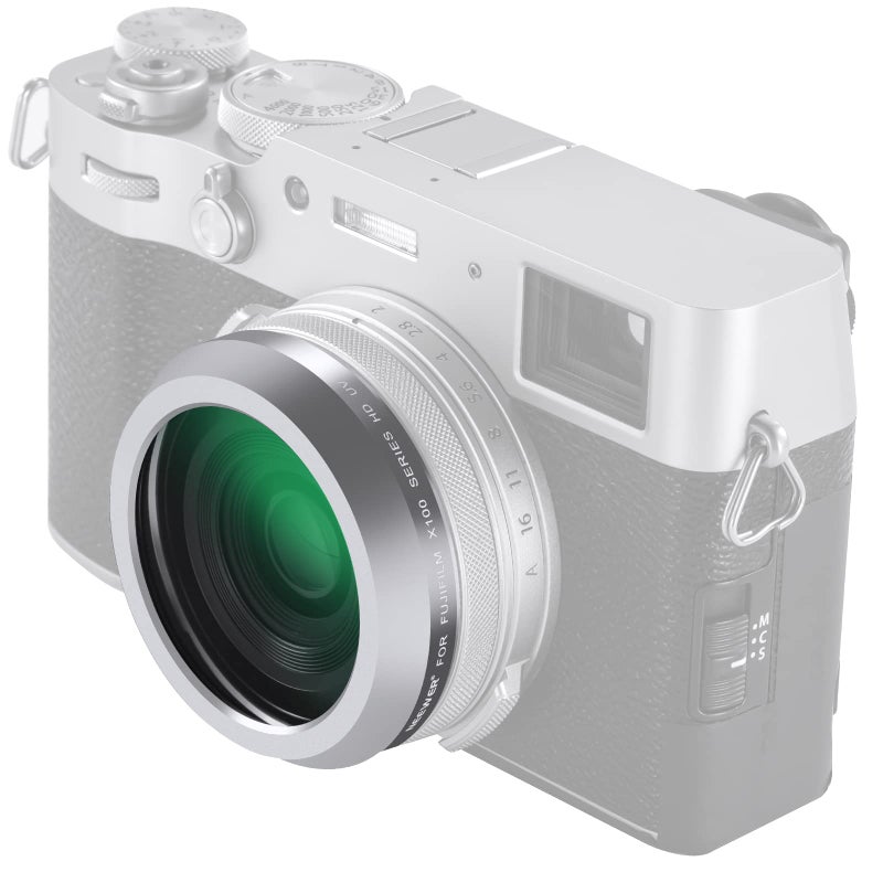 NEEWER UV Protection Filter for X100 Series Cameras, Multi Coated HD Optical Glass Build Lens Filter Accessory Compatible with Fujifilm X100 X100S X100F X100T X100V X100VI Camera (Silver Frame) - Image 1