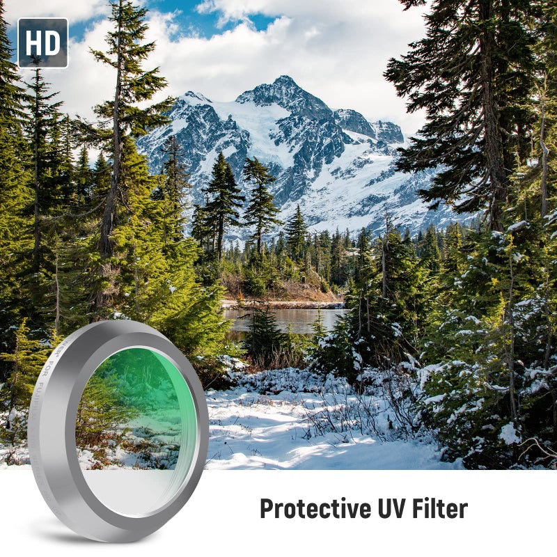 NEEWER UV Protection Filter for X100 Series Cameras, Multi Coated HD Optical Glass Build Lens Filter Accessory Compatible with Fujifilm X100 X100S X100F X100T X100V X100VI Camera (Silver Frame) - Image 2